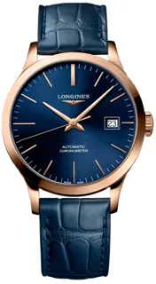 Longines Record L2.820.8.92.2 Rose gold Blue