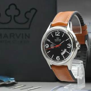 Marvin M108-14 45mm Stainless steel Black