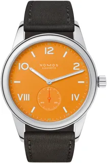 NOMOS Club Campus 729 Stainless steel Orange