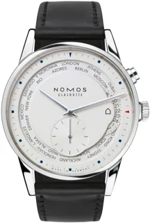 NOMOS Zürich World Time 805 Stainless steel White