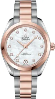 Omega Seamaster 220.20.34.20.55.001 Rose gold and Stainless steel White