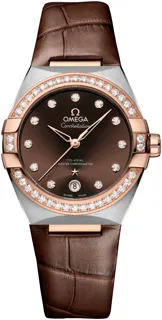 Omega Constellation 131.28.36.20.63.001 Rose gold and Stainless steel Brown