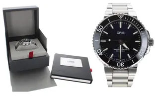 Oris Aquis 01 733 7732 4135 Stainless steel Black