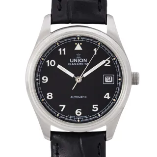 Union Glashütte Diplomat Stainless steel Black