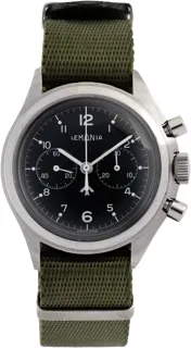 Lemania Chronograph 0552-924 Stainless steel Black