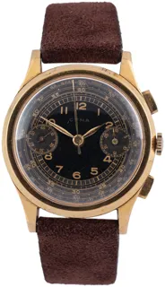 Cyma Chronograph Yellow gold Black