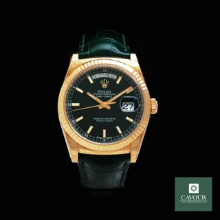 Rolex Day-Date 36 118138-0003 Yellow gold Green