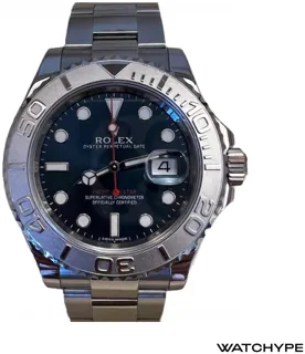 Rolex Yacht-Master 116622-0001 Platinum and Stainless steel Blue