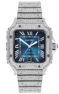 Cartier Santos WSSA0030 Stainless steel Blue