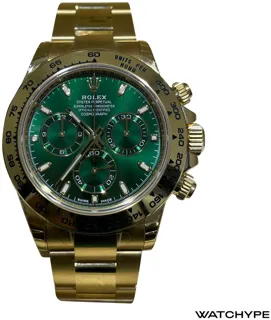 Rolex Daytona 116508-0013 40mm Yellow gold Green