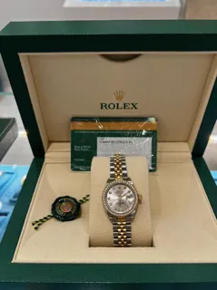 Rolex Lady-Datejust 279383RBR-0007 Yellow gold and Stainless steel Silver