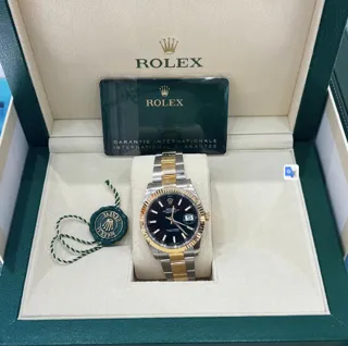 Rolex Datejust 41 126333-0013 Yellow gold and Stainless steel Black