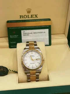 Rolex Datejust 36 116233-0171 Yellow gold and Stainless steel White