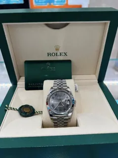 Rolex Datejust 126300-0014 Stainless steel Grey$Green