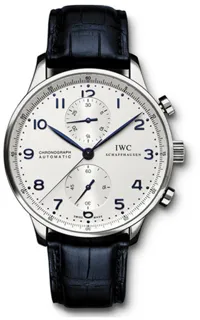 IWC Portugieser Chronograph Stainless steel Weiss