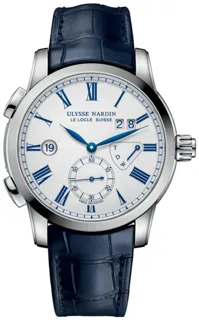 Ulysse Nardin Dual Time 3243-132/E0 Stainless steel Blue and White