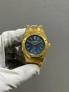 Audemars Piguet Royal Oak 15202BA.OO.1240BA.01 Yellow gold Blue