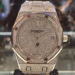 Audemars Piguet Royal Oak 15202BC.ZZ.1241BC.01 White gold Paved