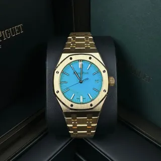 Audemars Piguet Royal Oak 15550BA.OO.1356BA.01 Yellow gold Turquoise