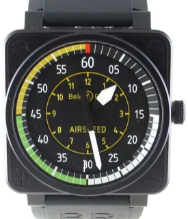 Bell & Ross Flight Instruments Airspeed BR 01-92 Stainless steel and PVD Black