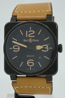 Bell & Ross BR039 BR03-92-S-HERITAGE Stainless steel and Black PVD Black