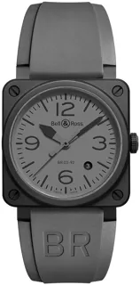 Bell & Ross Instruments BR0392-COMMANDO-CE Ceramic Gray