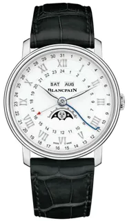 Blancpain Quantième Complet Phases de Lune GMT 6676-1127-55B Stainless steel White