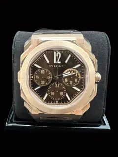 Bulgari Octo 103468 Rose gold Brown and Golden