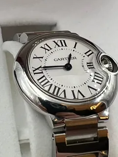 Cartier Ballon Bleu 3009 28mm Stainless steel White