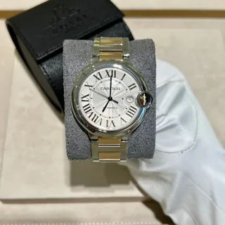 Cartier Ballon Bleu 42mm W6920095 Rose gold and Stainless steel Silver