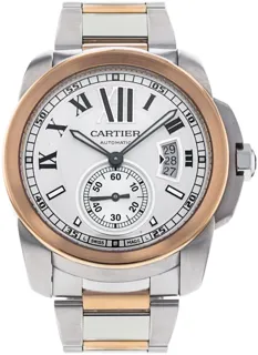 Cartier Calibre de Cartier W7100036 Rose gold and Stainless steel Silver