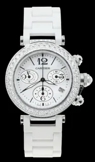 Cartier Pasha de Cartier 3131 18k white gold and Diamond White