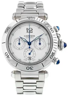 Cartier Pasha Seatimer w31030H3 Stainless steel White