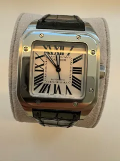 Cartier Santos 100 2878 Stainless steel White