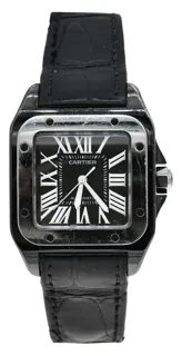 Cartier Santos 100 2878 Stainless steel Black