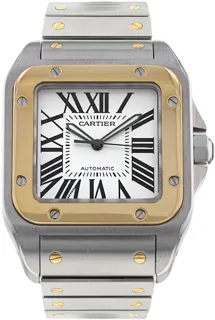 Cartier Santos 100 W200728G Yellow gold and Stainless steel Silver