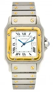 Cartier Santos 2961 Yellow gold and Stainless steel White