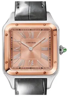 Cartier Santos Dumont W2SA0027 43.5mm Stainless steel Pink