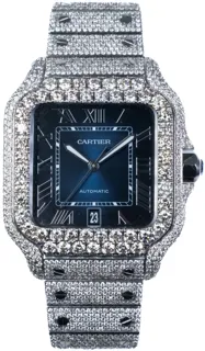 Cartier Santos WSSA0030 Stainless steel Blue