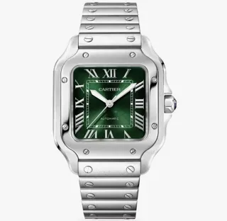 Cartier Santos WSSA0061 / 4075 Stainless steel Green