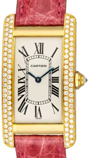 Cartier Tank Américaine 1720 Yellow gold White