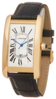 Cartier Tank Américaine 1740 Yellow gold White