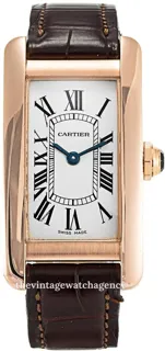 Cartier Tank Américaine W2607456 Rose gold Silver