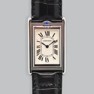 Cartier Tank Basculante 2390 Stainless steel Beige