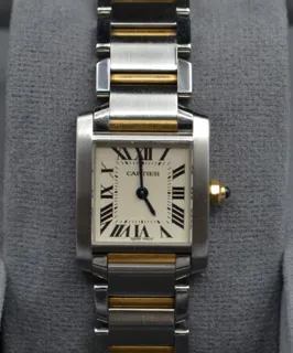 Cartier Tank Française 2302-001 Yellow gold and Stainless steel White