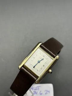 Cartier Tank Vermeil 366001 Silver Golden