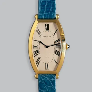 Cartier 333-91 26mm Yellow gold Silver