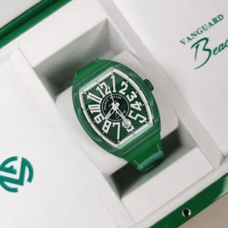 Franck Muller Vanguard V 45 SC DT GF VR VE BC Carbon fiber Green