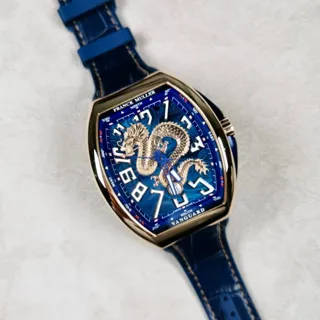 Franck Muller Vanguard V 45 YT SC DT 5N BL DRAGON KING Rose gold Blue