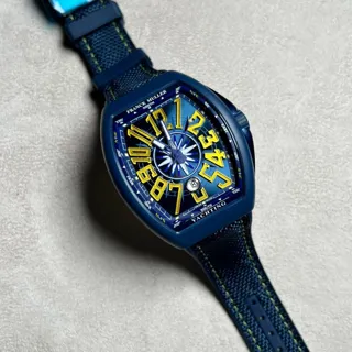 Franck Muller Vanguard V 45 SC DT YACHTING (CR BL MC BL) Ceramic Blue